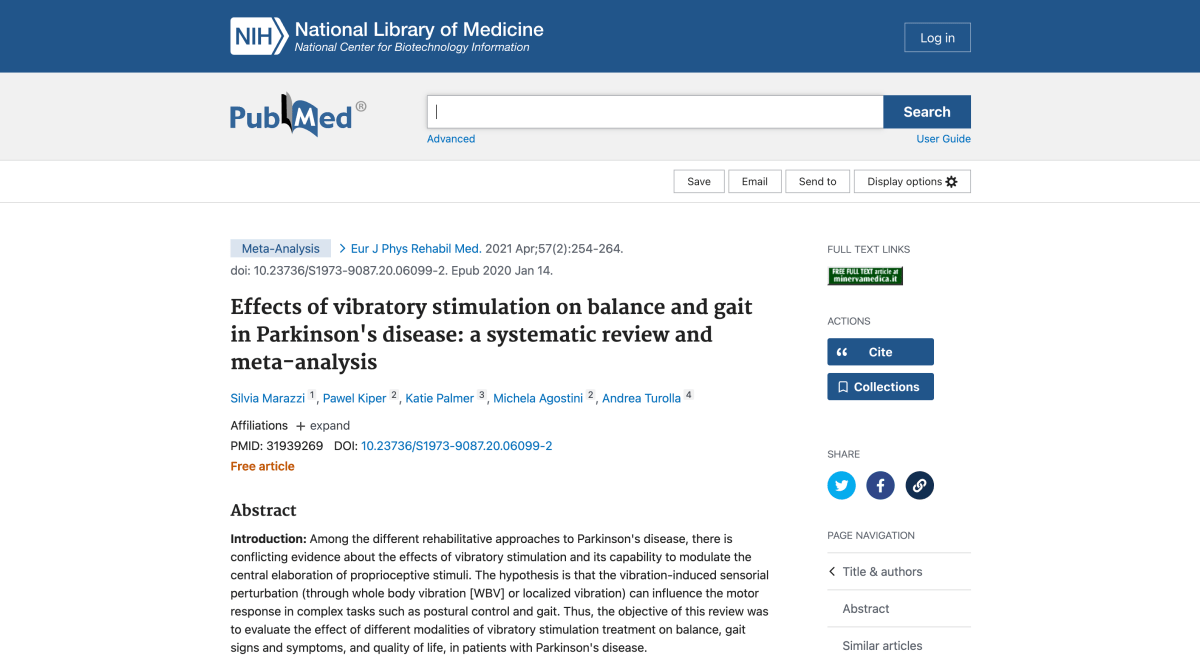 Auswirkungen der Vibrationstherapie auf Gleichgewicht und Gang bei der Parkinson-Krankheit - Therapiegold