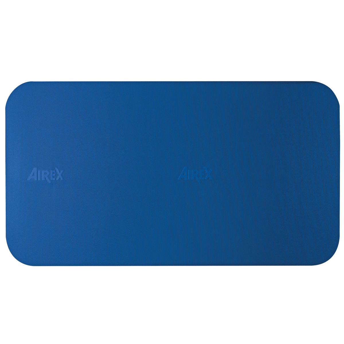 Nahaufnahme der strukturierten Oberfläche der AIREX® Corona Gymnastikmatte in blau - Therapiegold
